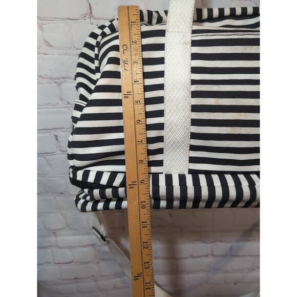Kate Spade Travel Saturday Weekender Canvas Bag Luggage Striped - Picture 12 of 16